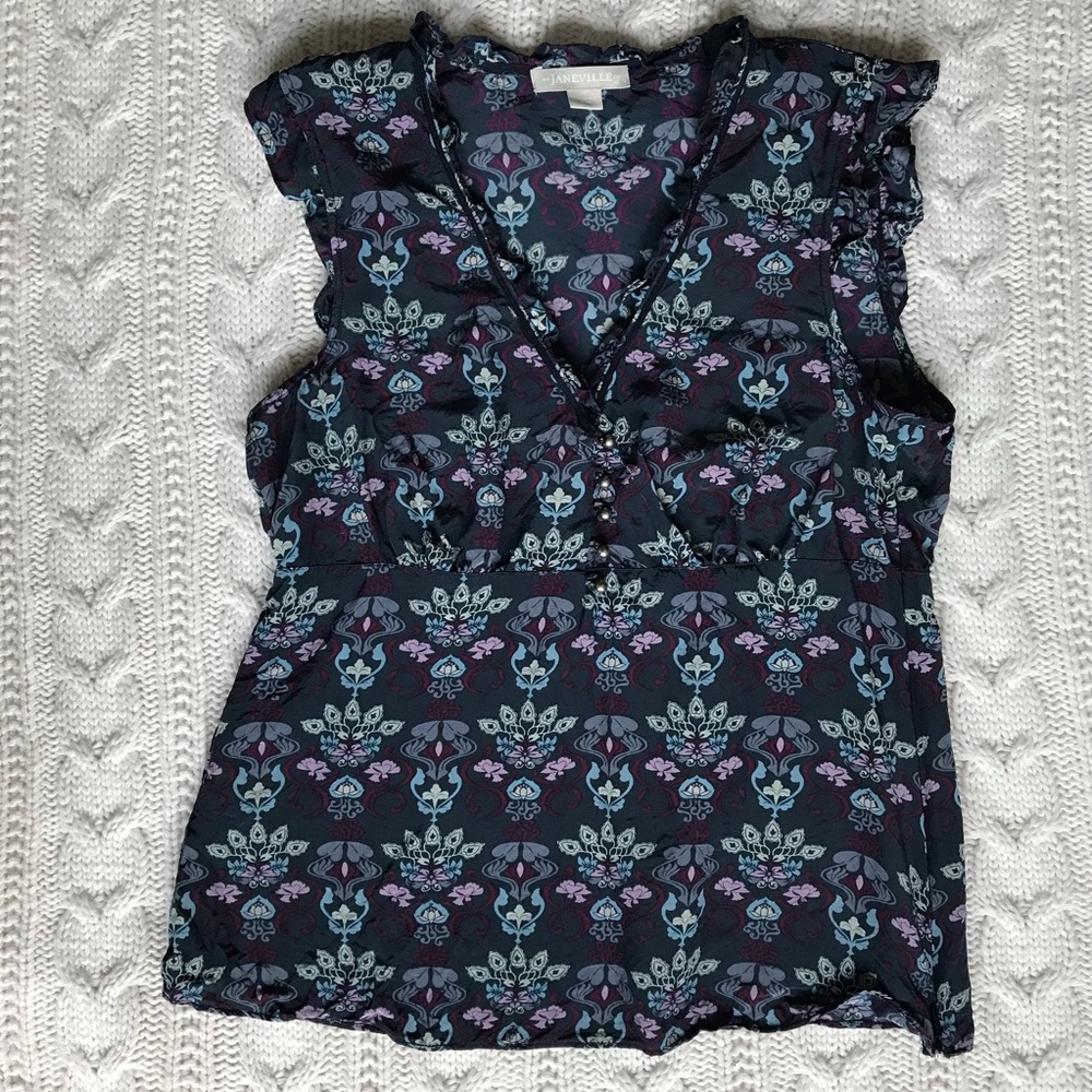 Janeville Silk Top - Boho/Floral